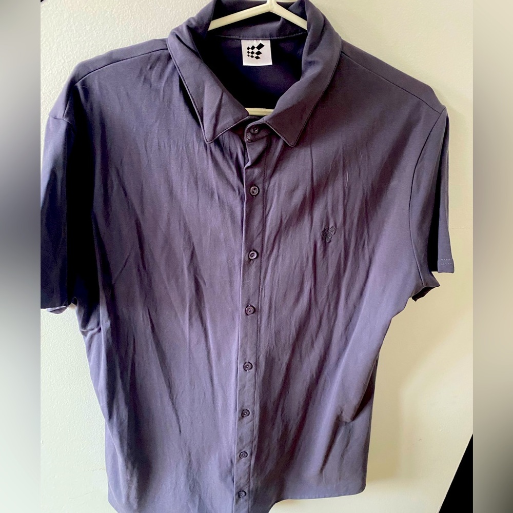 Jed North Mens Button Up T (Grey)